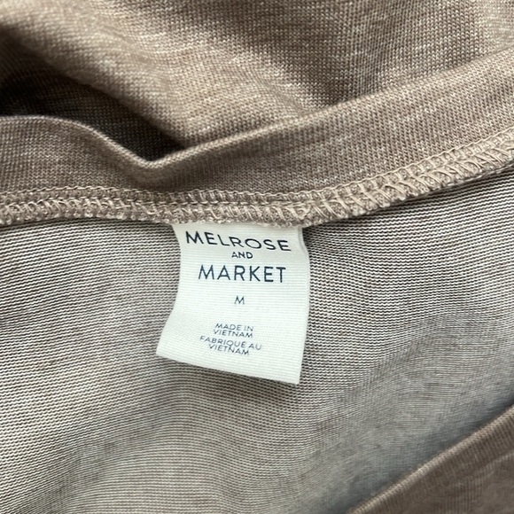 MELROSE AND MARKET Leith Ruched Body-Con Sleeveless Dress Medium Heather Brown - Picture 8 of 11